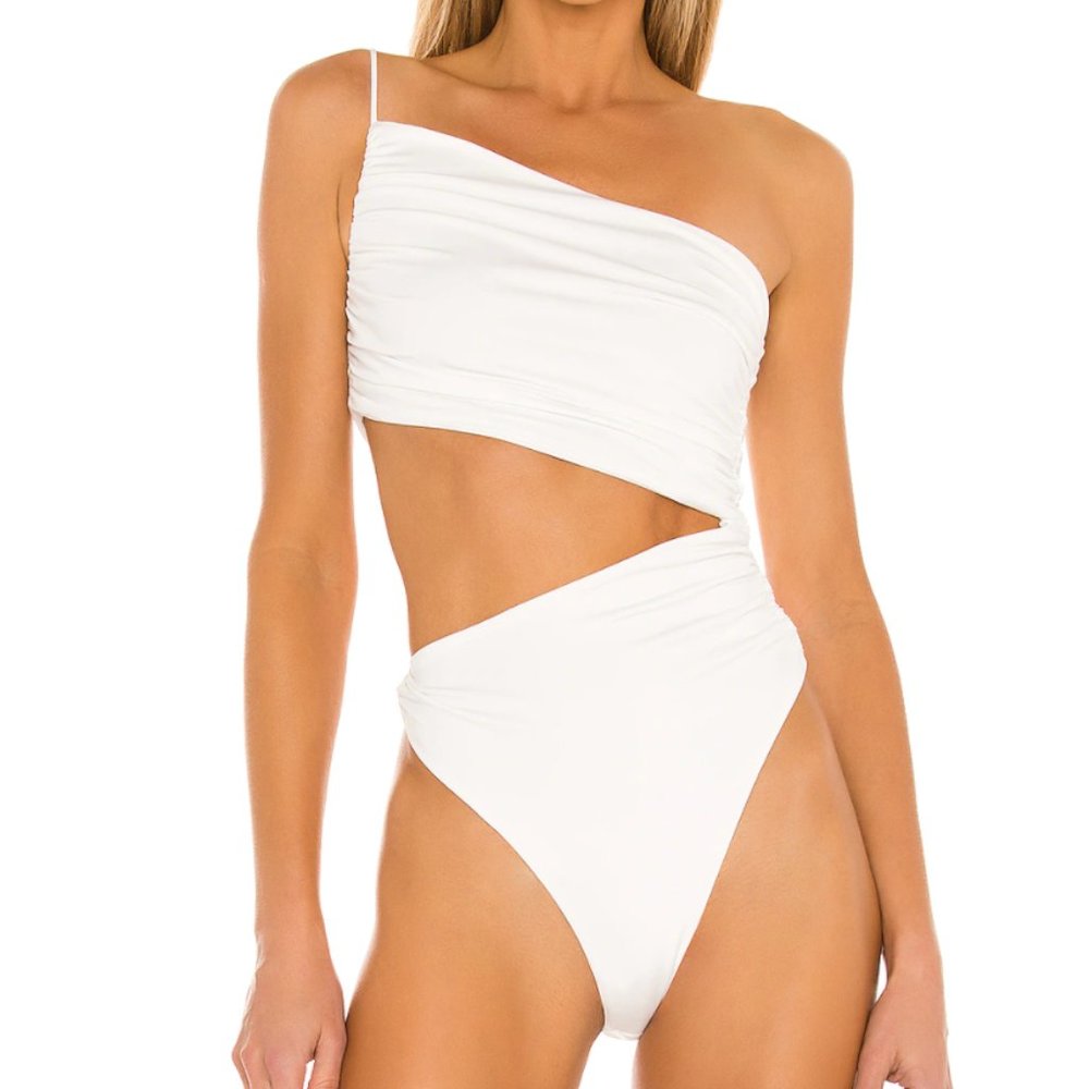 Brand New White Cut-Out Bodysuit